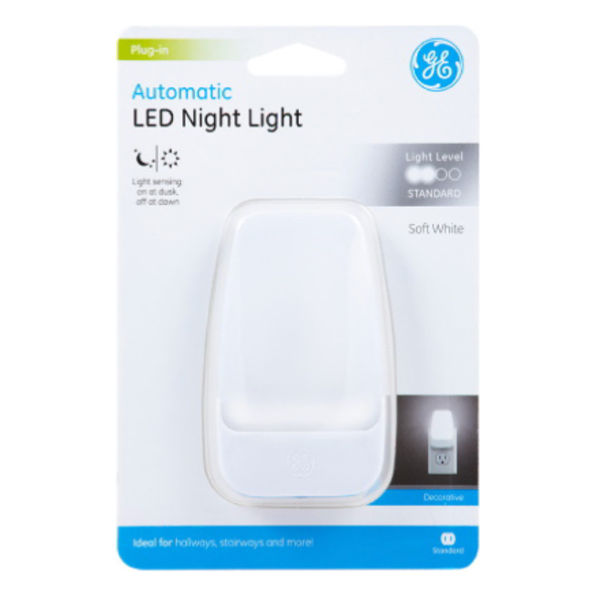 GE Contempo LED Automatic Plug in Night Light – White