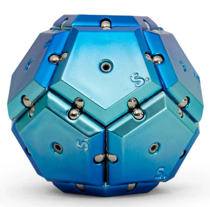 Speks - Geode Chrome Rare Earth Magnet Toy – Cosmos Blue – S