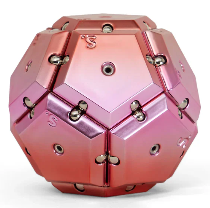 Speks - Geode Chrome Rare Earth Magnet Toy – Stellar Pink – S