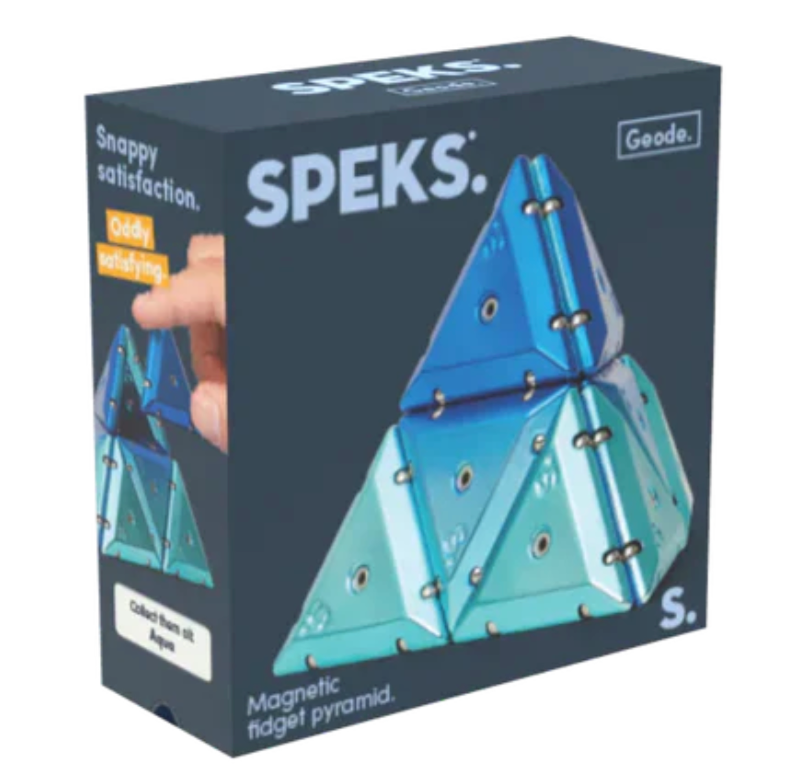 Speks - Pyramid Chrome Rare Earth Magnet Toy – Cosmos Blue