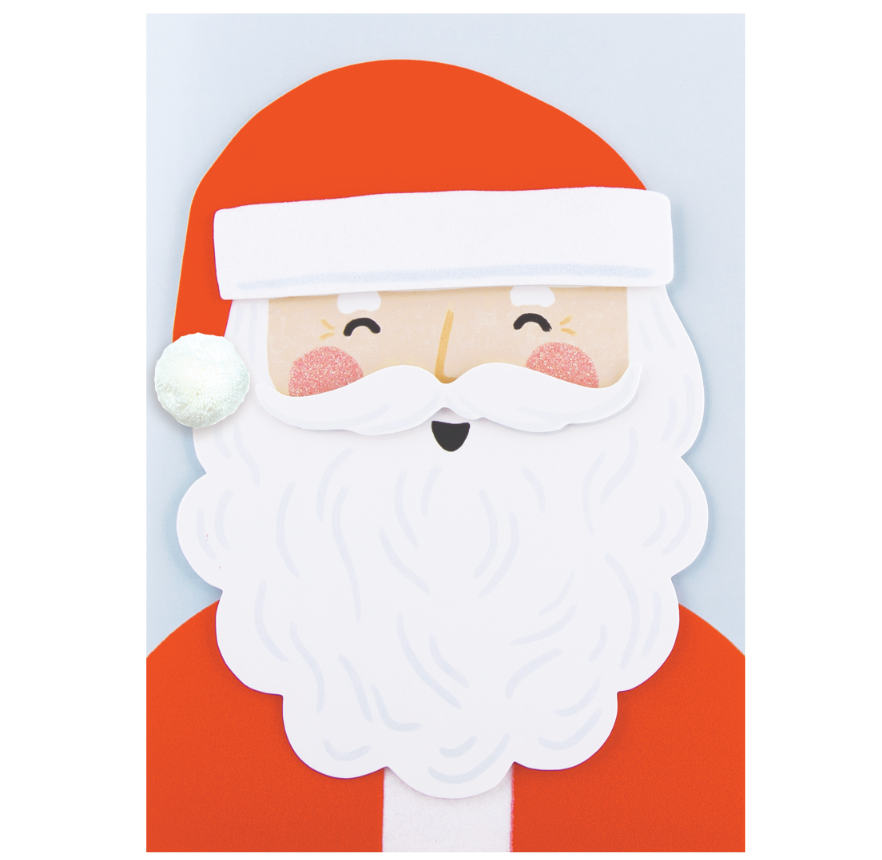 Design Design Mr. Claus Handmade Greeting Card – 1 Card & 1 Envelope