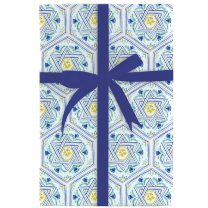 Design Design Elegant Hanukkah Gift Wrap Roll - 30" x 5' Roll – Local Delivery Only