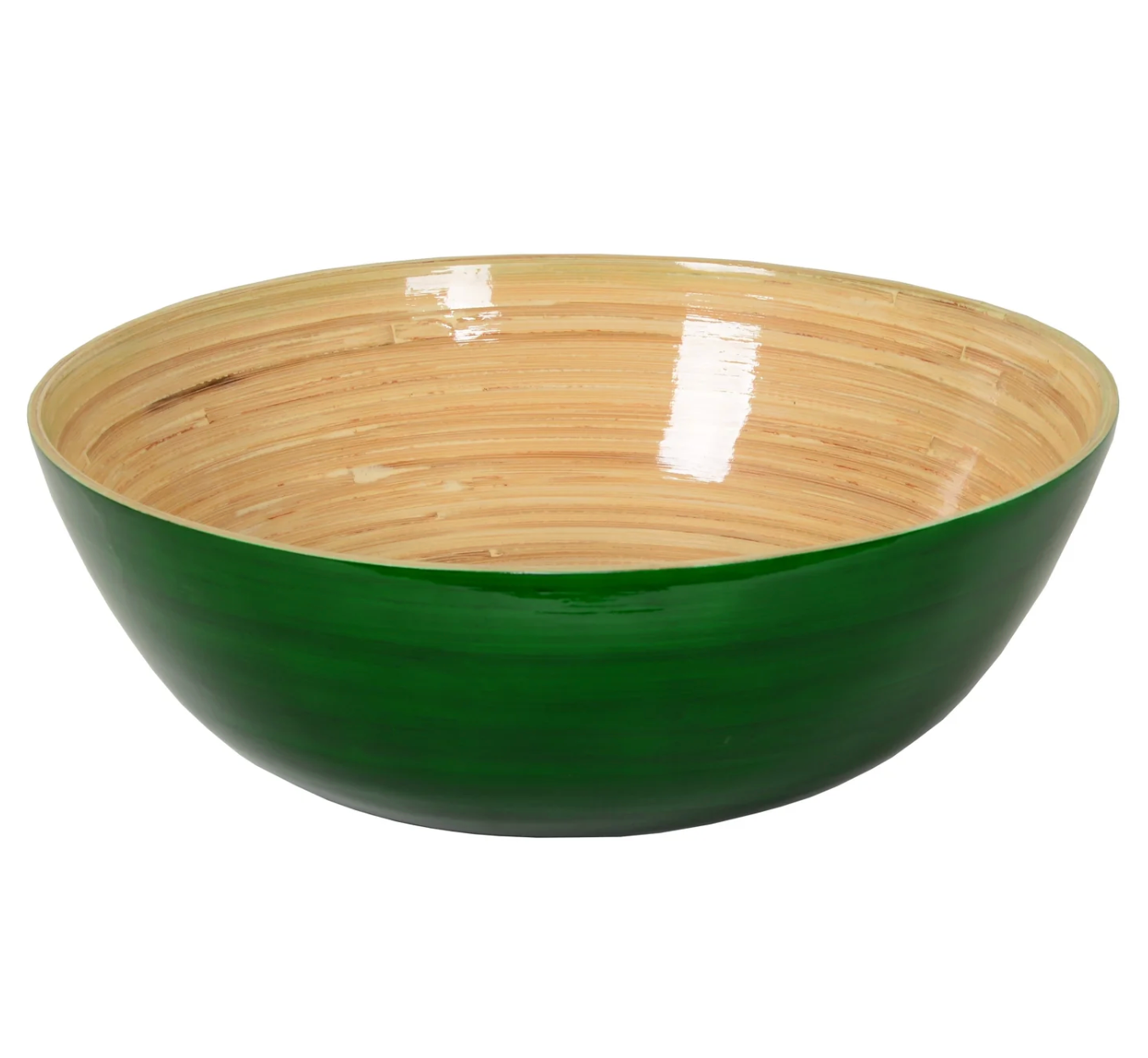 Bamboo Classic Bowl – Dark Green – 11.7"Dia. x 3.9"