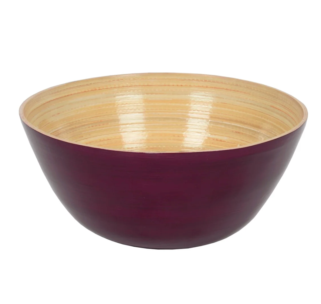 Bamboo Noodle Bowl – Blackberry – 8.6"Dia. x 3.9"