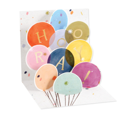 Up With Paper 3D Pop-Up Trinket Greeting Card – 3"x 3" – Hooray