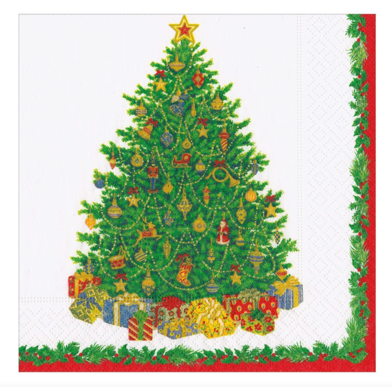 Caspari Christmas Tree Luncheon Napkins - 20pk