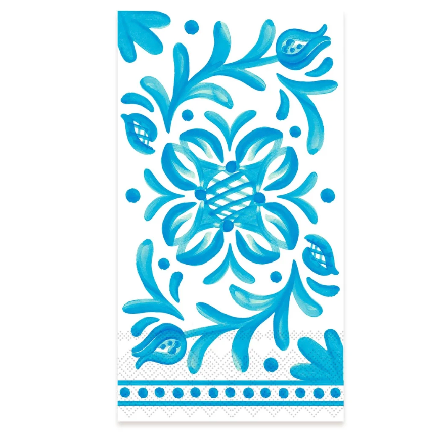Le Cadeaux Sicily Teal Guest Napkins – Pack of 15 – Sicily Teal