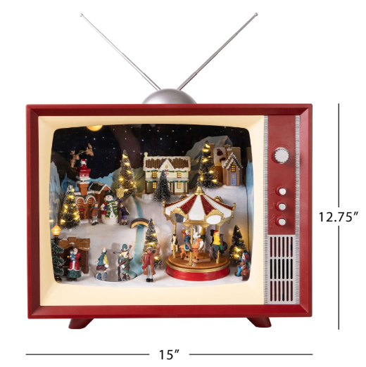 Mr. Christmas Animated Vintage Christmas Television – 15”