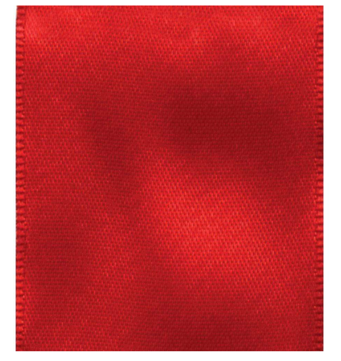 Caspari Red Satin Wired Ribbon – 1.5"w x 9 Yard Spool