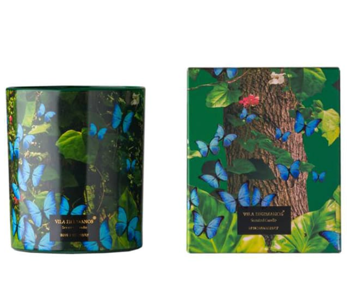Vila Hermanos Blue Butterfly 3 Wick Scented Candle – 21oz.