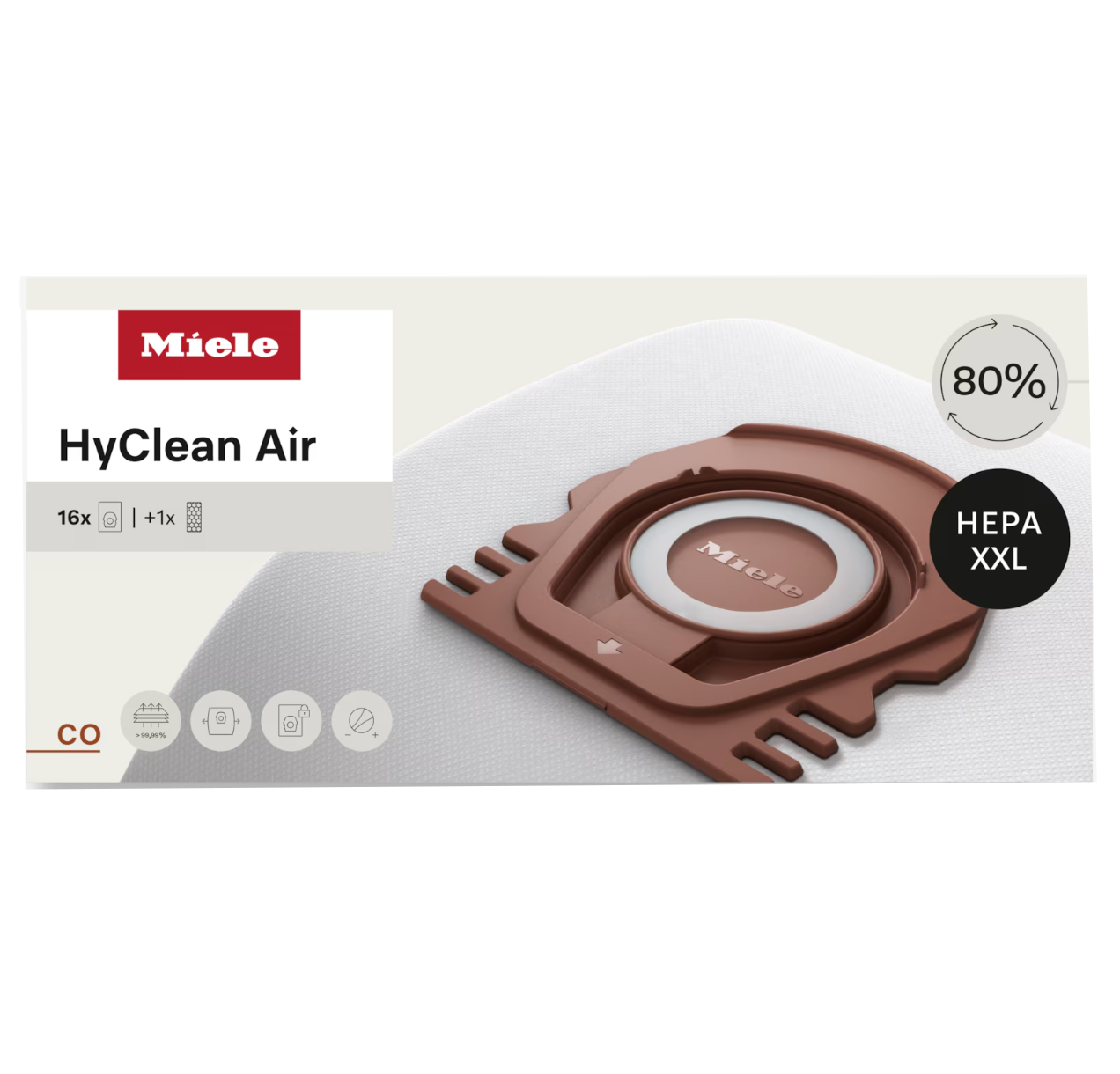 Miele CO HyClean Air For Classic Guard M1 Canister Vacuum 16 Bags & HEPA Filter – Value Pack