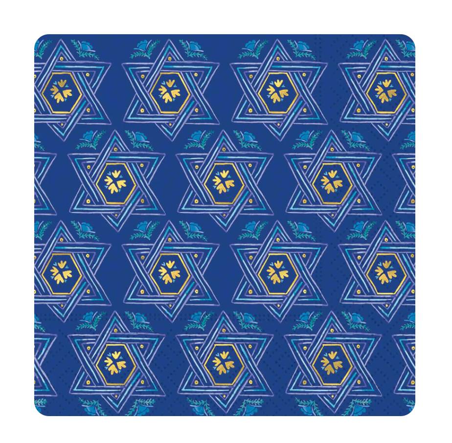 Design Design Elegant Hanukkah-Vibrant Cocktail Napkin - 16pk