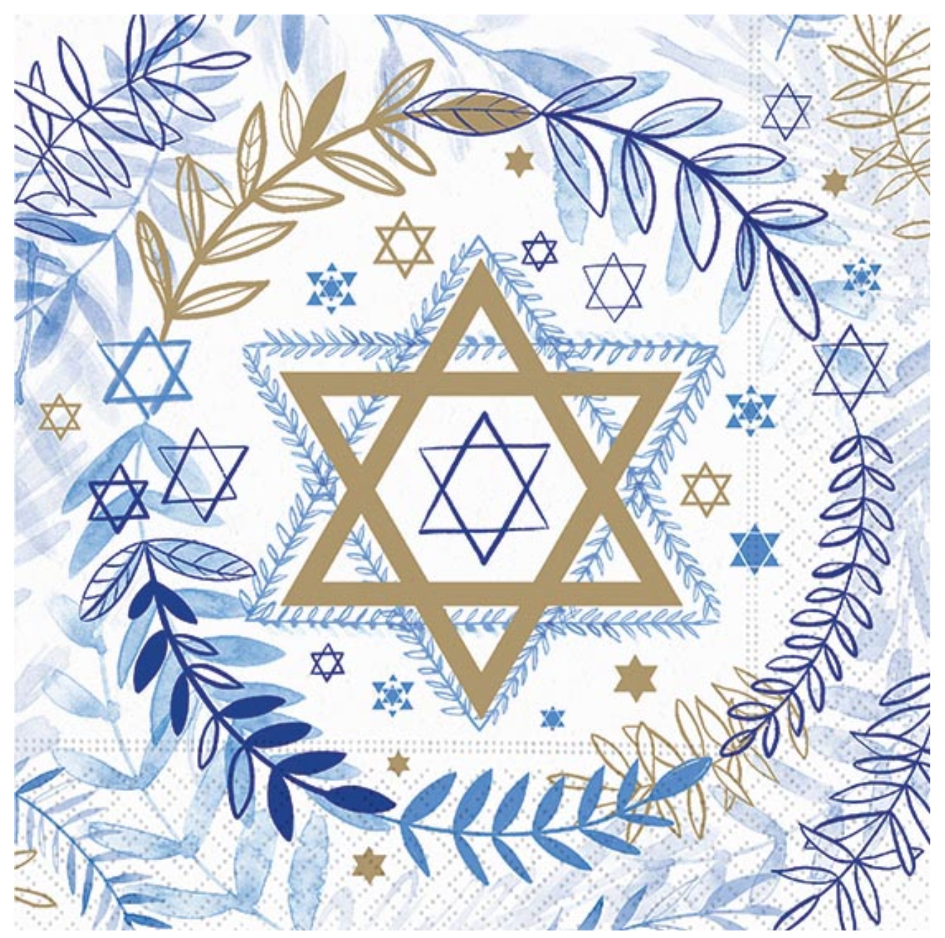 Design Design Elegant Hanukkah-Vibrant Lunch Napkin - 16pk