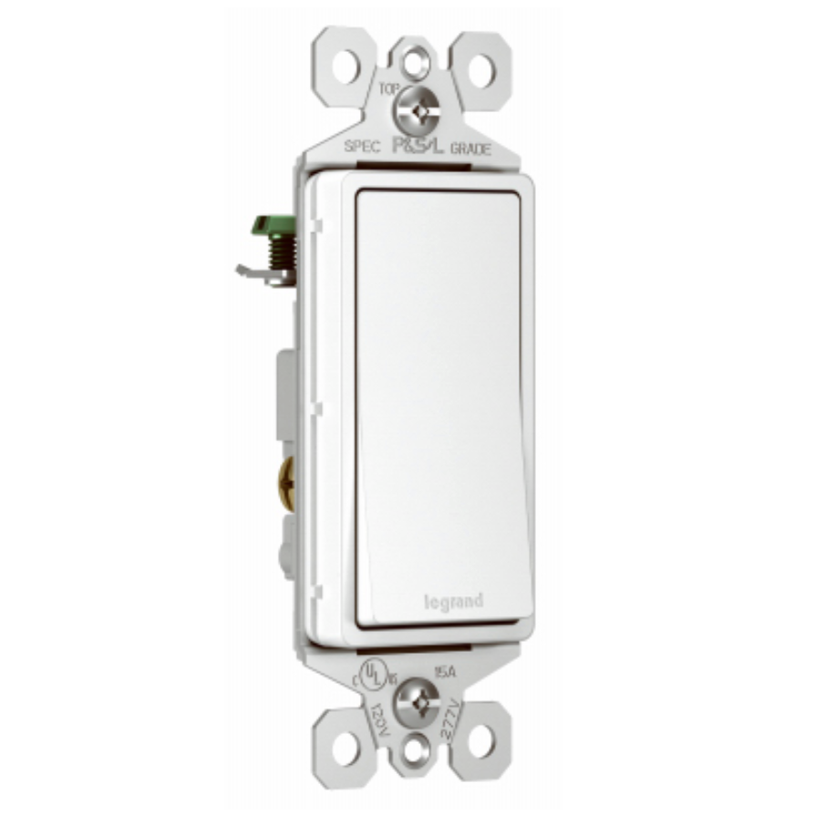 Pass & Seymour 3-Way Decorator Wall Switch – 15A – White