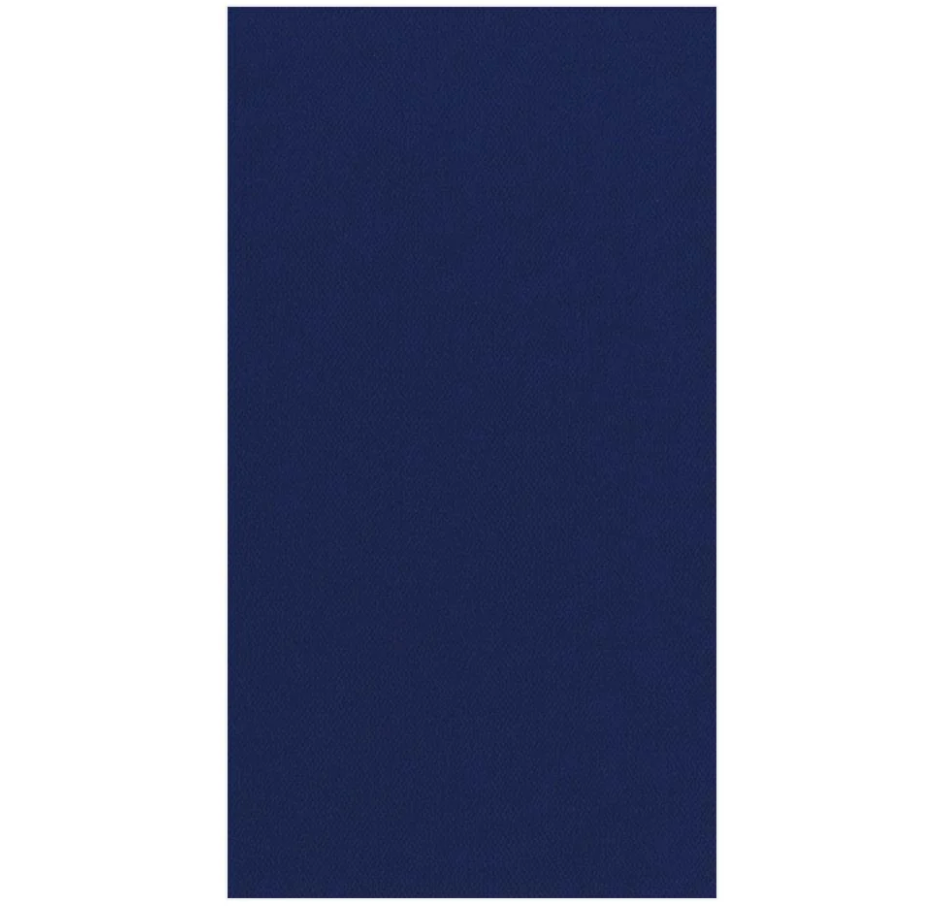 Caspari Paper Linen Guest Towels - Navy – 12pk
