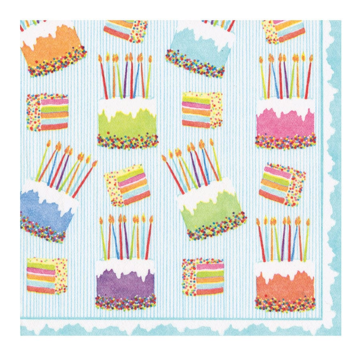 Caspari Paper Linen Lunch Napkins - Cake Frosting – 15pk