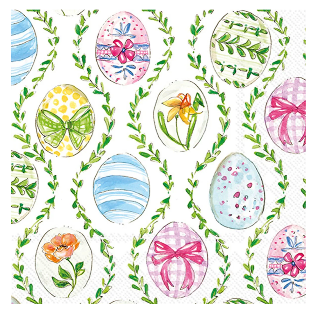 Cocktail Beverage Napkins – Easer Bunny Eggs – 20pk