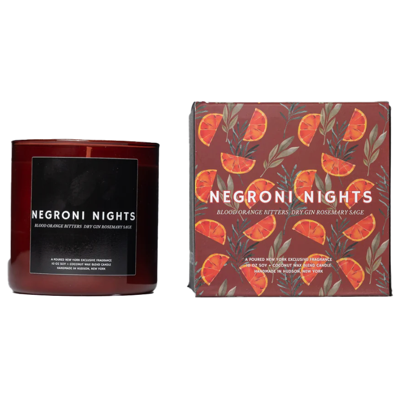Poured New York Handmade Soy Candle – Negroni Nights – 10oz