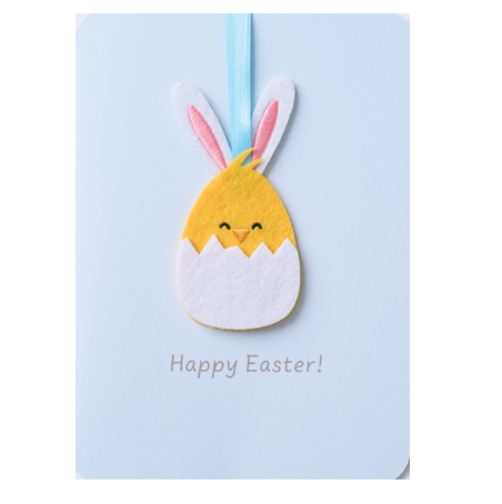 Design Design Handcrafted Easter Card– Hoppiest Day – 1 Card & 1 Envelope