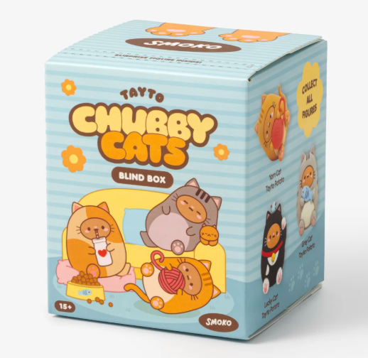 Tayto Chubby Cats Blind Box Collectible Toy – Each Sold Separately