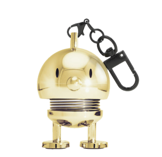 Hoptimist Bobblehead Bag Charm – Gold