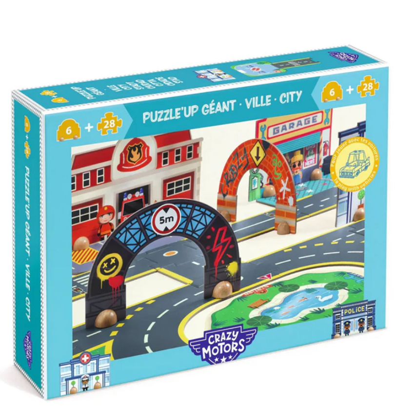 Djeco Crazy Motors Puzzle' Up - Ville