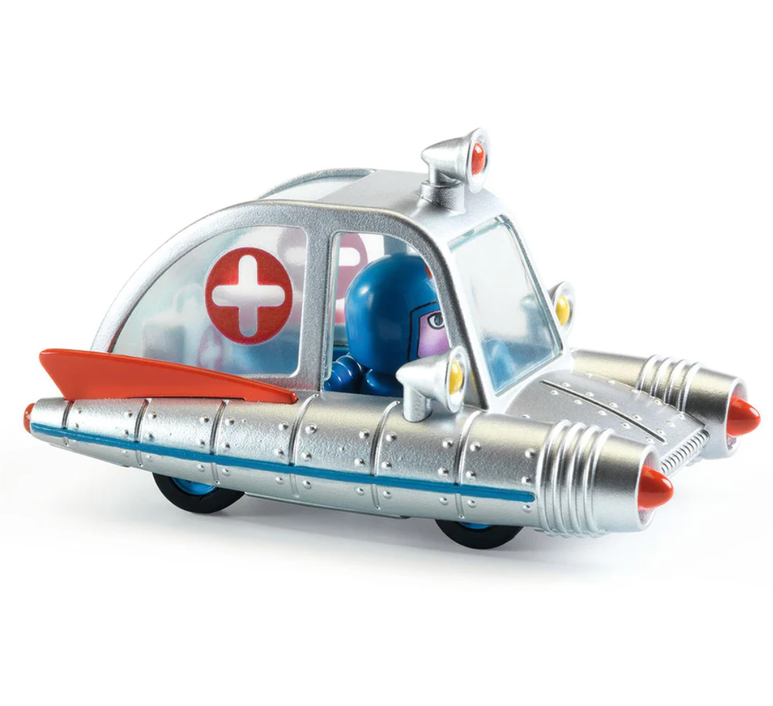 Djeco Crazy Motors Toy Car For Kids – Space Ambulance – S. Feldman