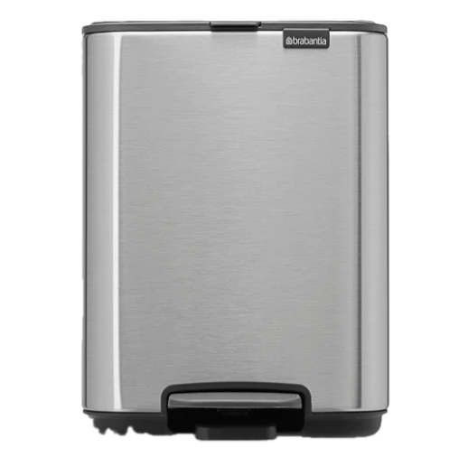 Brabantia Bo Petite Step-On Trash Can – 1.1 Gal – Matte Steel