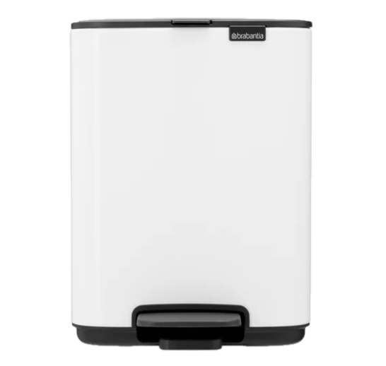 Brabantia Bo Petite Step-On Trash Can – 1.1 Gal – White