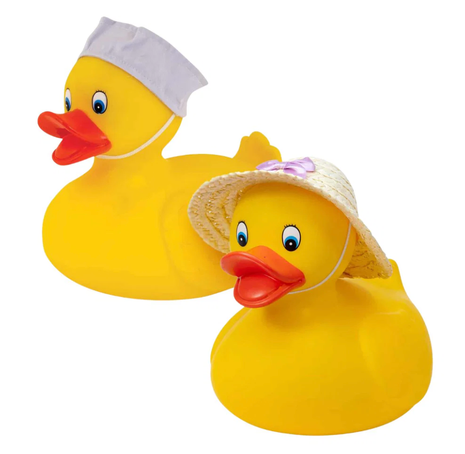 Schylling Large Rubber Duck – 10" – Two Assorted Styles – Each Sold Separately