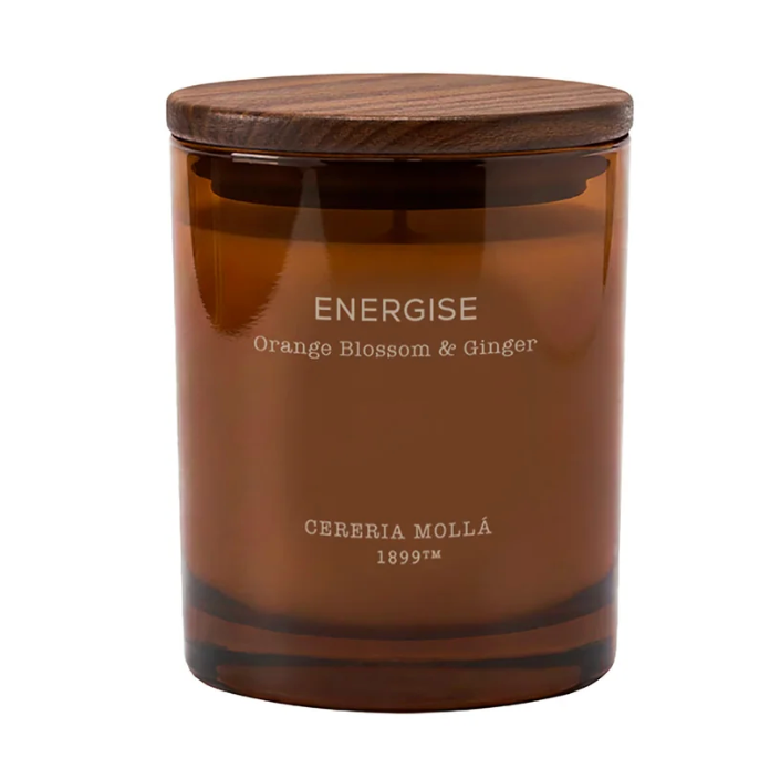 Cereria Molla Wellbeing Scented Candle – Energise – Orange Blossom & Ginger – 8oz