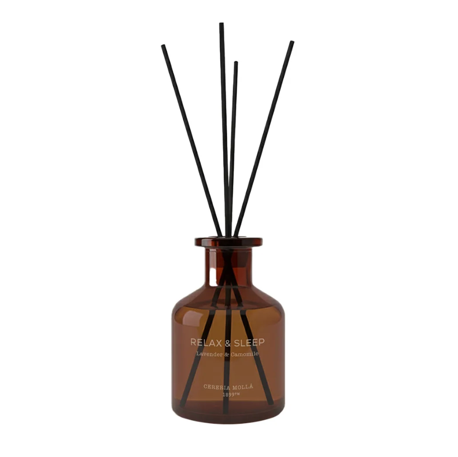 Cereria Molla Well Being Reed Diffuser – Relax & Sleep – Lavender & Camomile – 4 oz