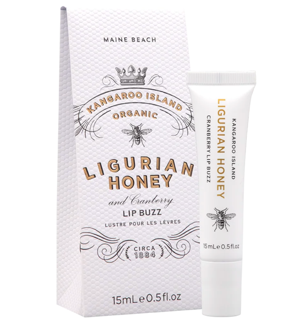 Maine Beach K.I. Ligurian Honey Lip Buzz – Cranberry – 0.5 oz.