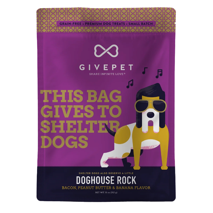 Givepet – Premium Baked Dog Treats – Doghouse Rock Dog Biscuits – 11oz Bag