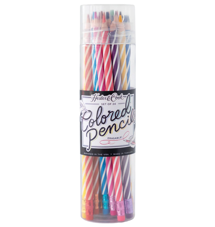 Hester & Cook Erasable Colored Pencils - Set of 24