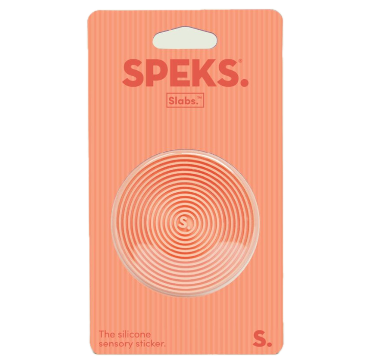 Speks Slabs Static Sensory Silicone Sticker – Orange
