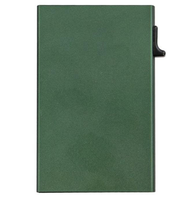 Garzini RFID-Protected MagSafe Metal 6 Card Holder With Removable Pocket – Green
