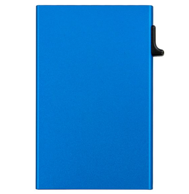 Garzini RFID-Protected MagSafe Metal 6 Card Holder With Removable Pocket – Light Royal Blue