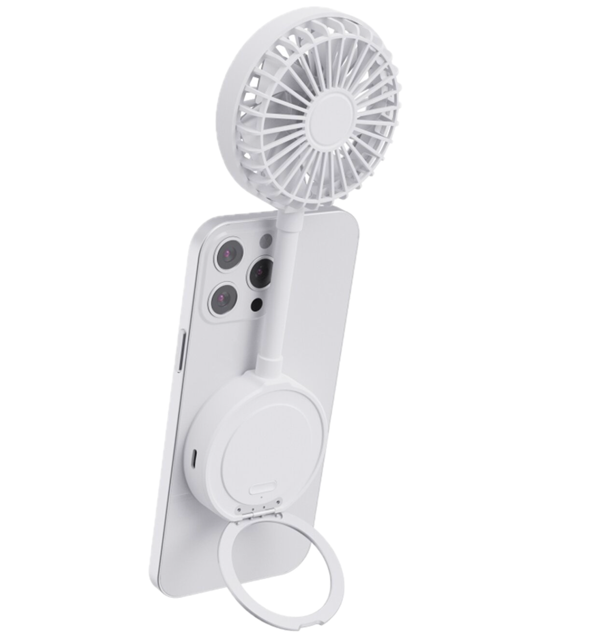 Phunkee Tree Magnetic Fan with Phone Stand – White