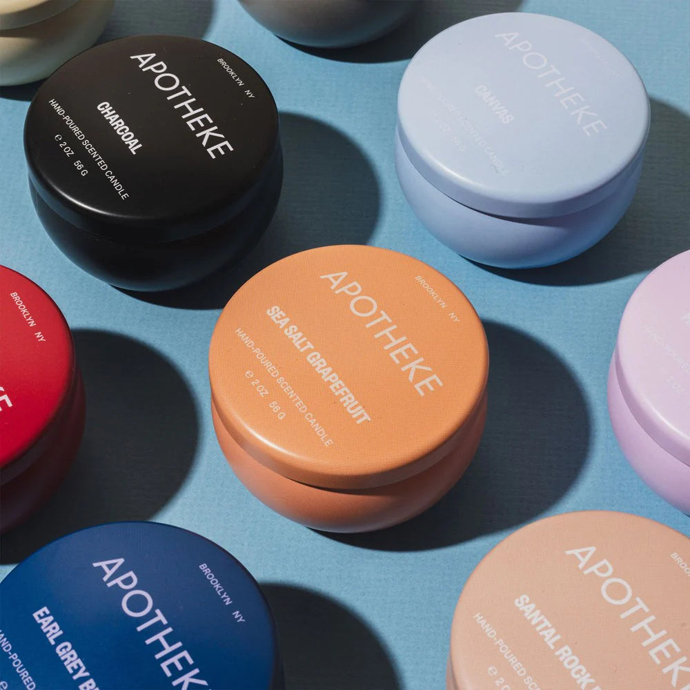 Apotheke Mini Candle Tin – Sea Salt Grapefruit – 2oz