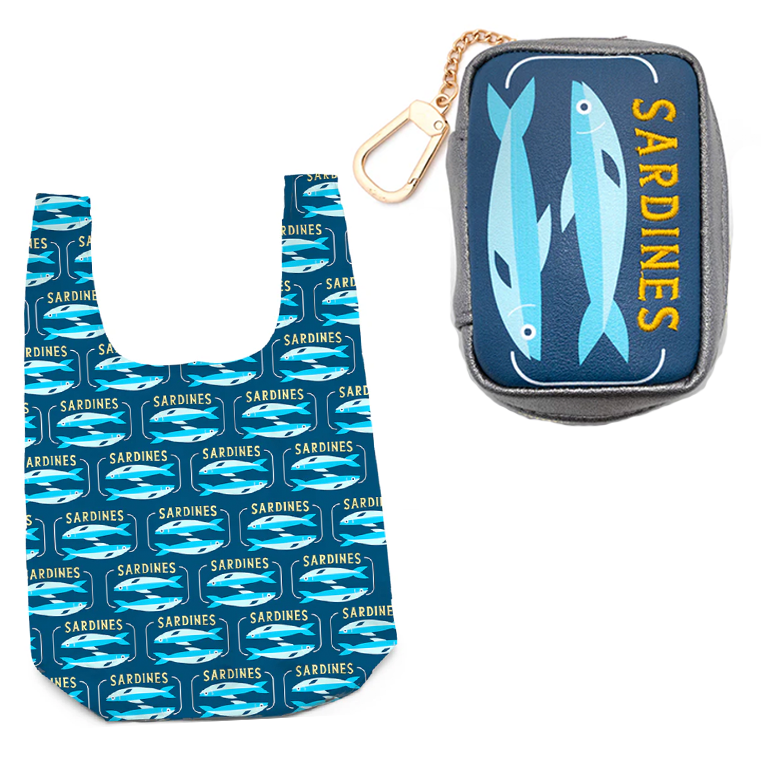 Living Royal 2 in 1 Bag Charm + Shopper Bag Inside – Sardines