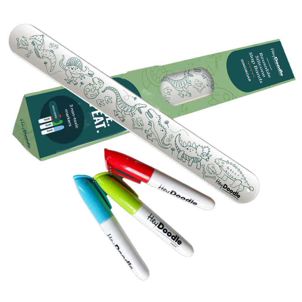 DinoRoar Sketchband - Reusable Coloring & Doodle Slap Bracelet