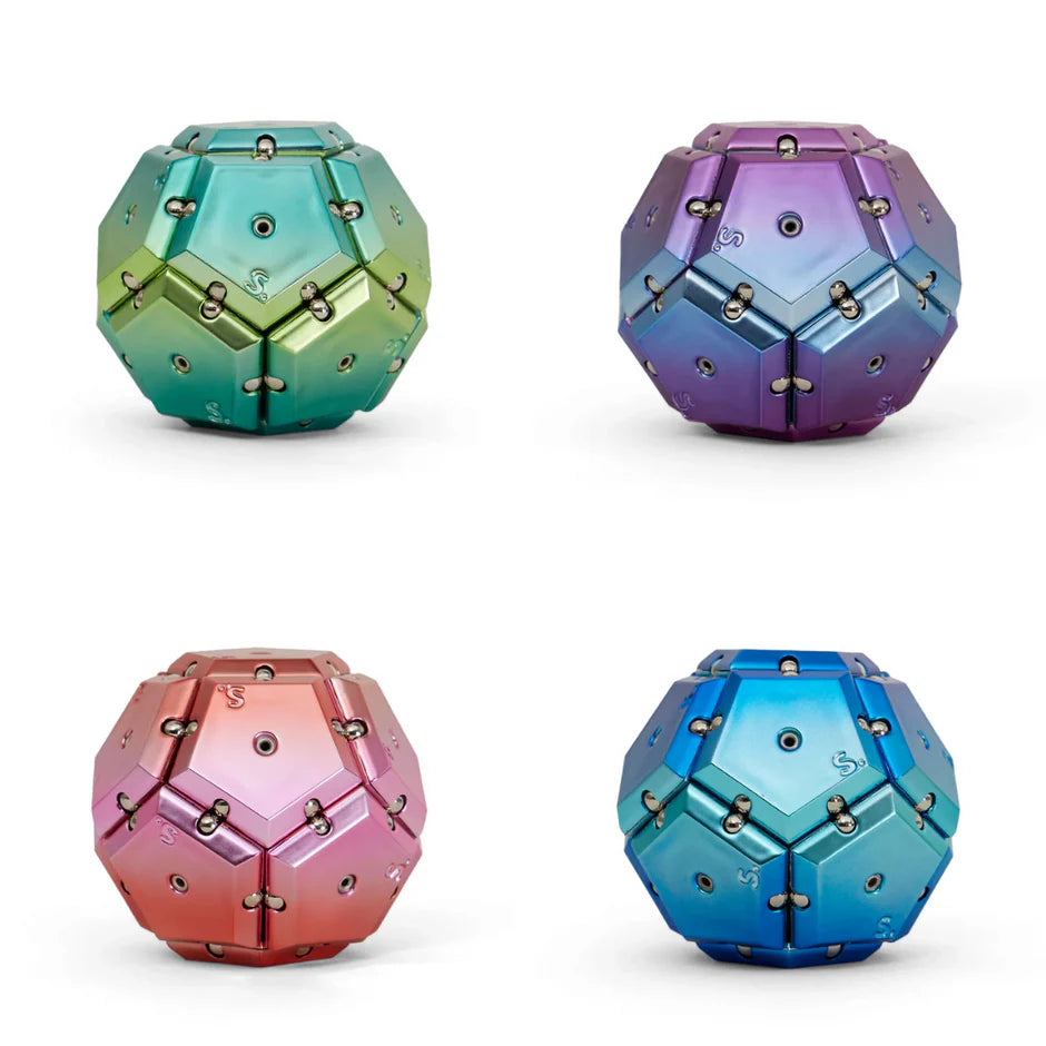 Speks - Juguete de imanes de tierras raras Geode Chrome – Verde Gamma