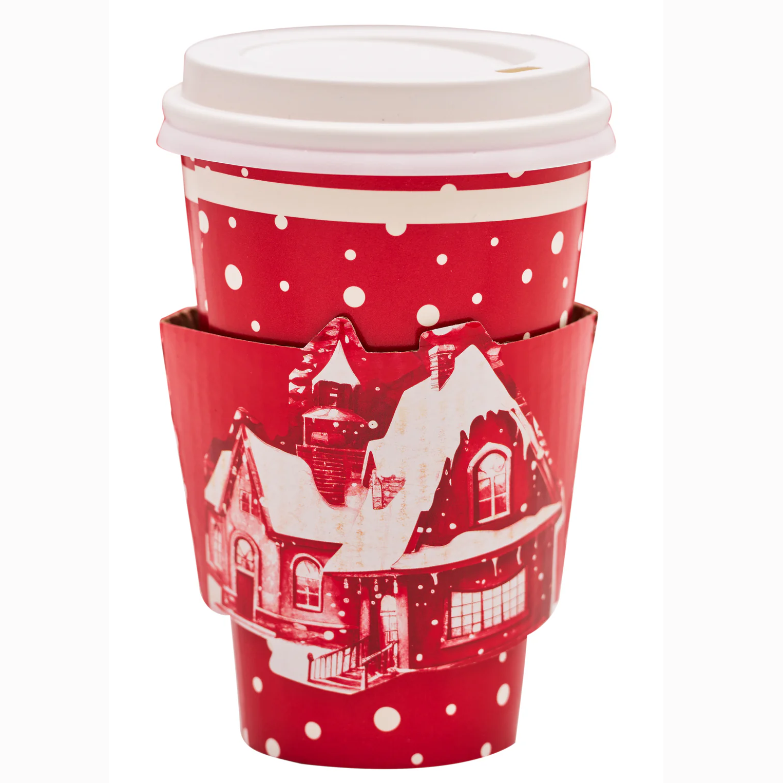 Sophistiplate Christmas Village Paper To-Go-Cup – 8pk – 16oz.
