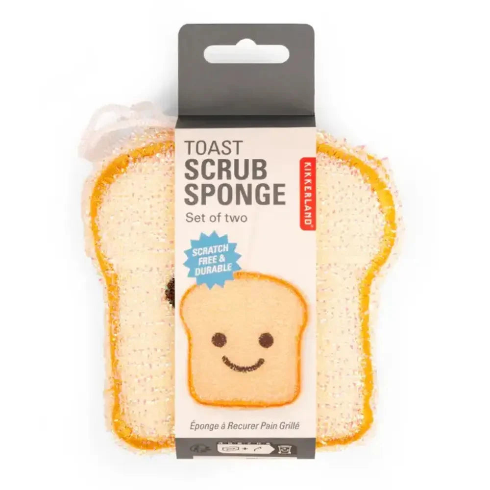 Kikkerland Toast Scrub Sponges – Set of 2