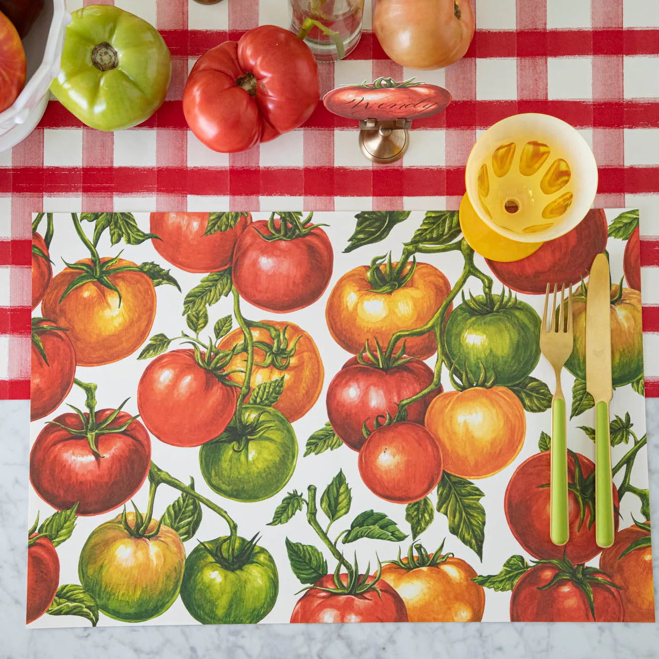 Hester & Cook Paper Placemats - Tomato Vine Placemat – Pack of 18