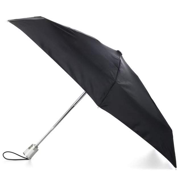 Totes Auto Open Close Umbrella with NeverWet – Black