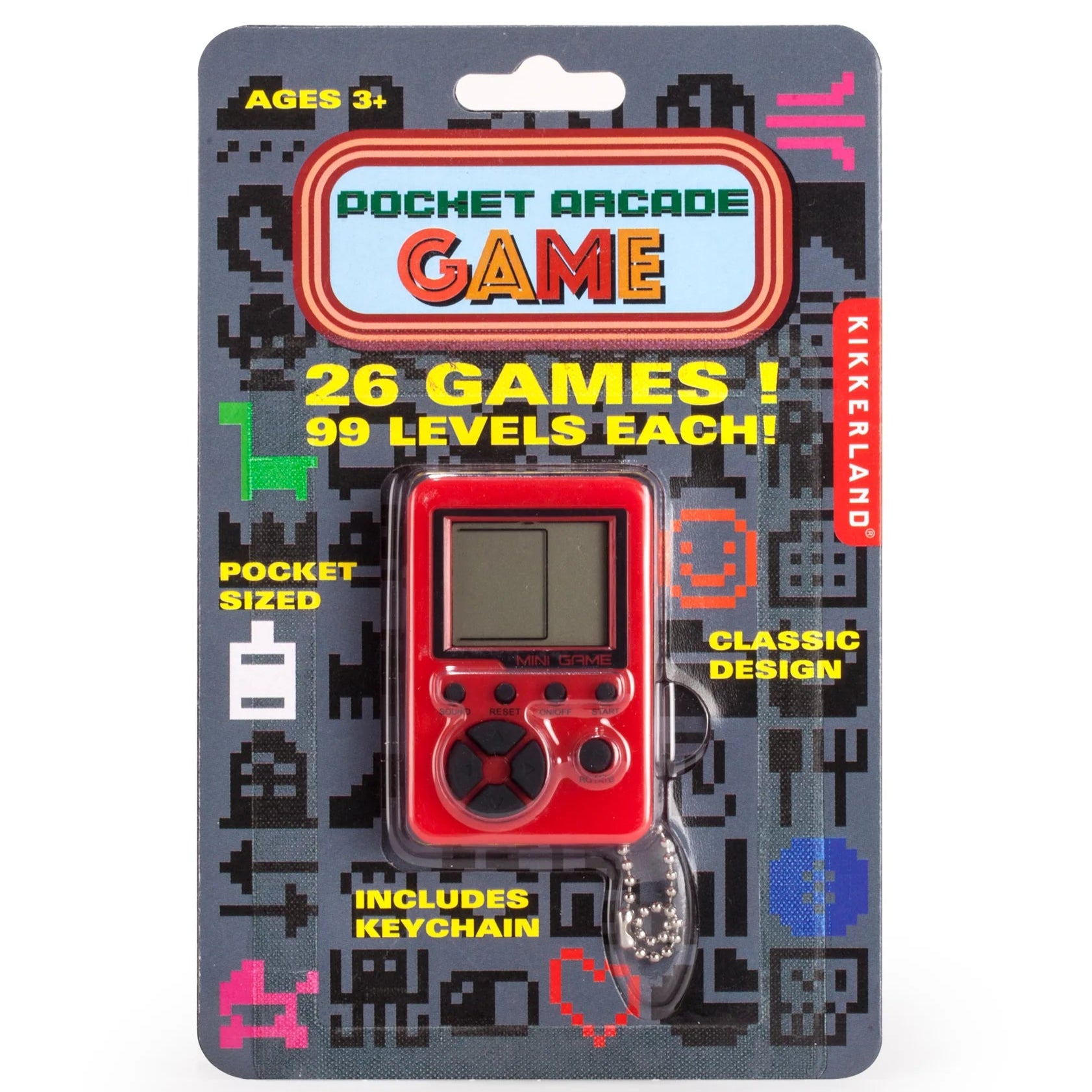 Kikkerland Pocket Arcade Game – 2" × 3"