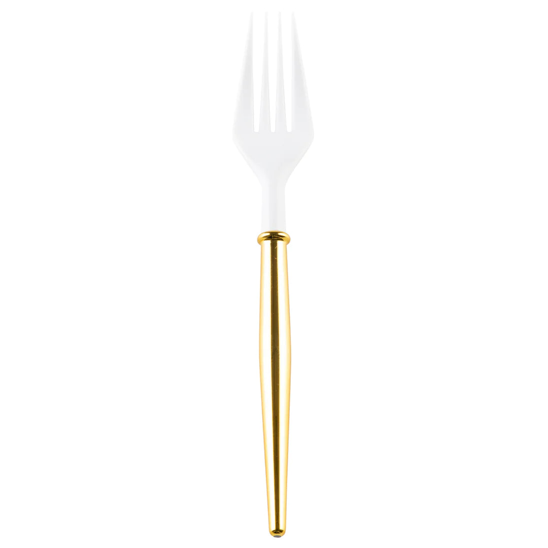 Sophistiplate Disposable Gold Bella Plastic Mini Cocktail Forks – 20 Piece