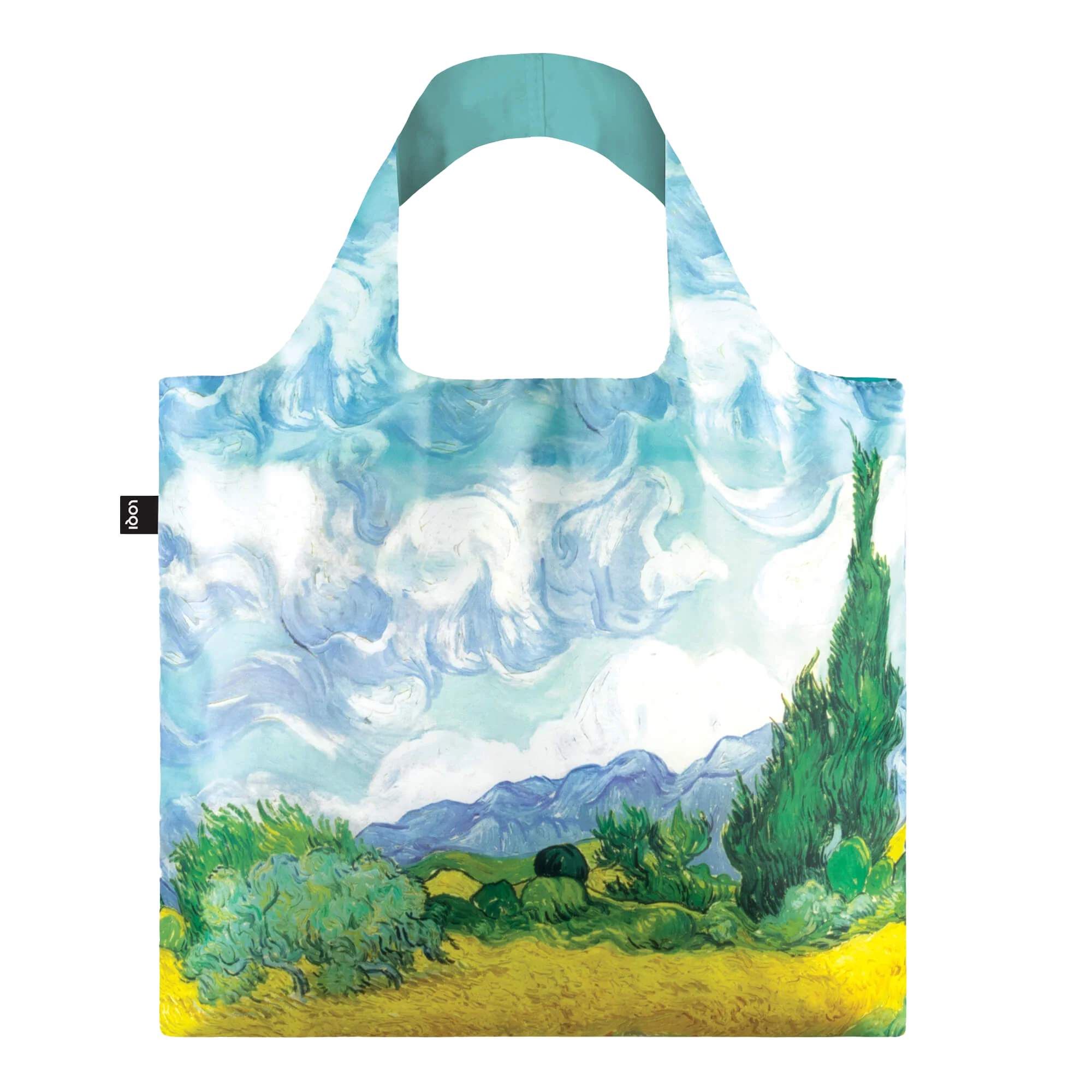 LOQI Reusable Recycled Tote Bag – Van Gogh - Wheat Field with Cypresses